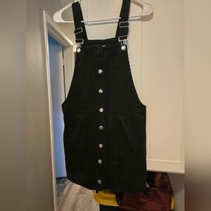 Blue Rain Black Corduroy Dress